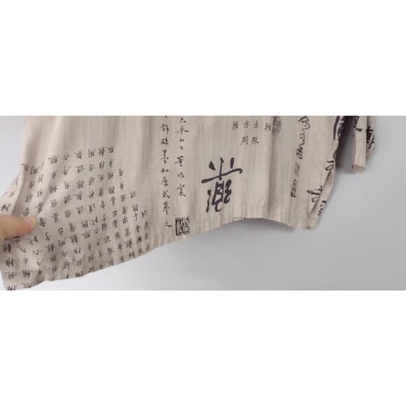 Endless Knot Art 100% Rayon womens top Asian inspired script motif - Picture 8 of 12